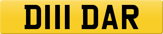 D111 DAR private number plate